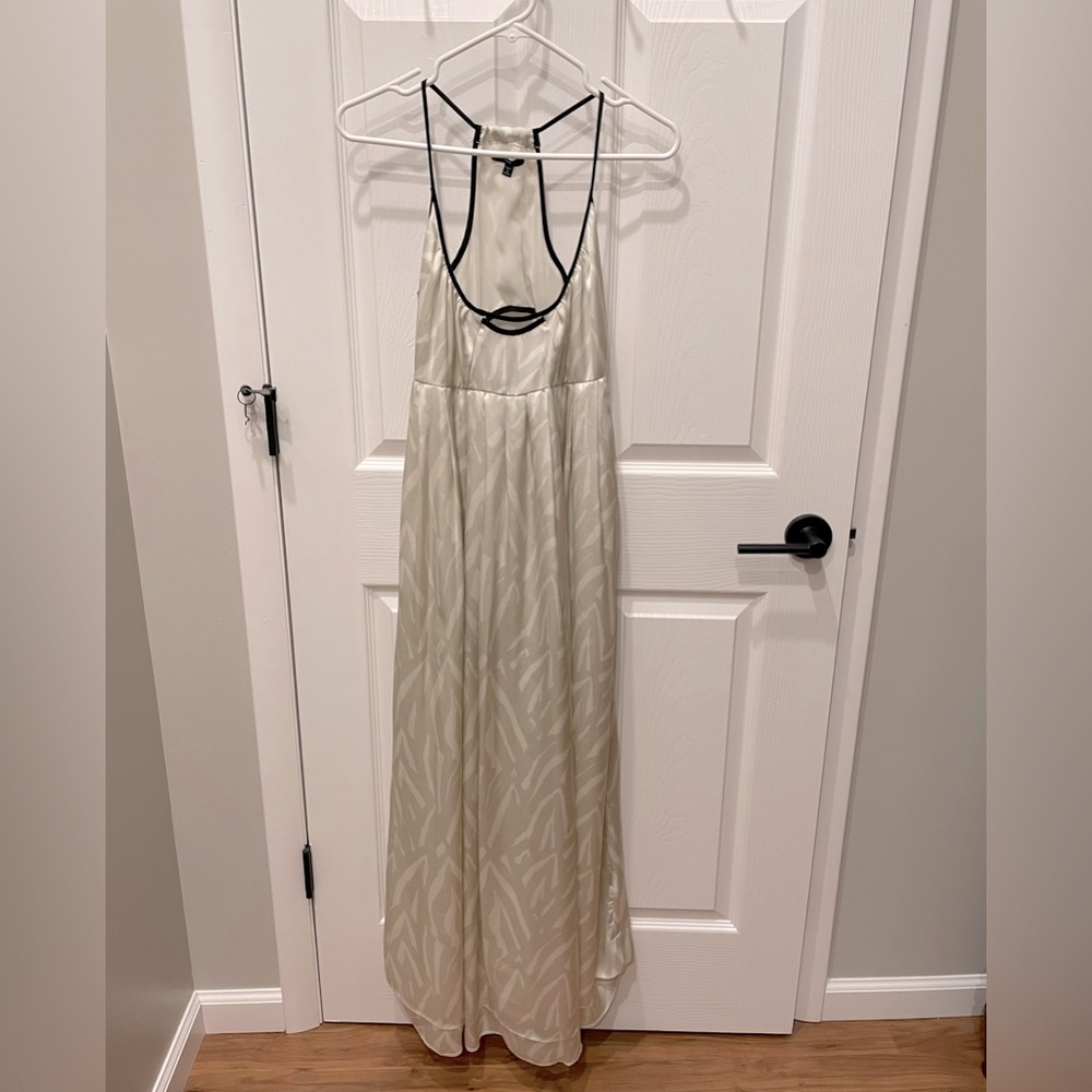 Gap white and cream maxi dress with zipper